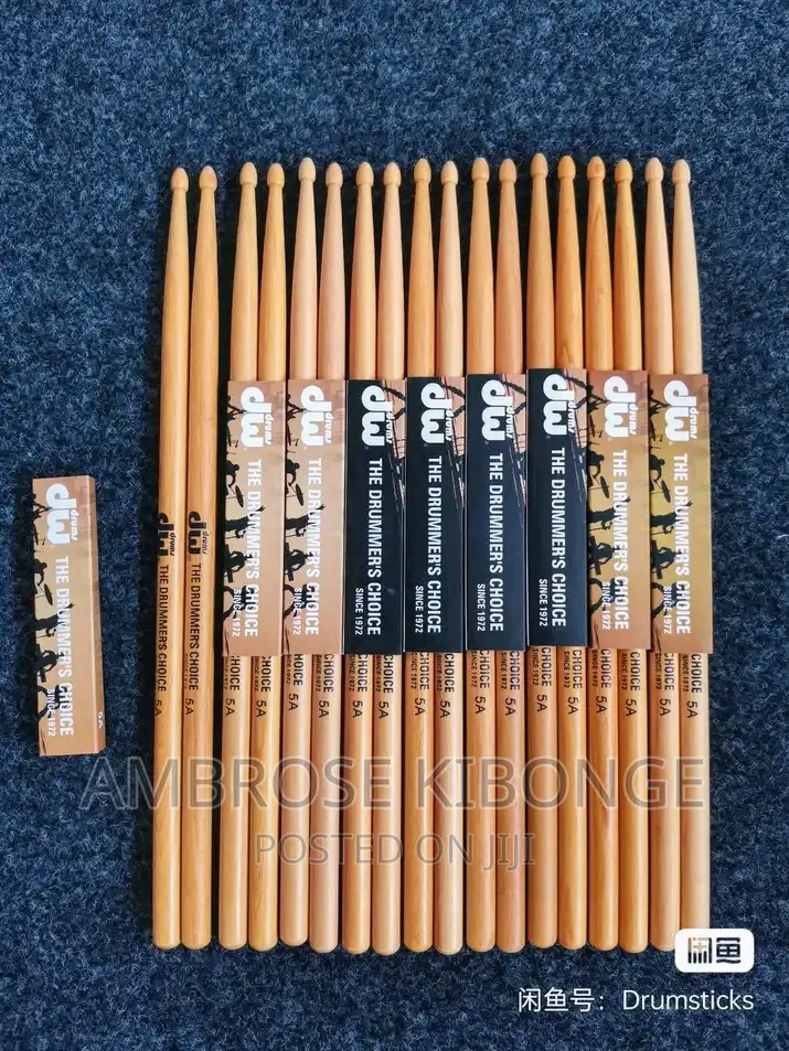 YAMAHA Matched Weight 5A / 7A Solid Wood Paired Drum Sticks.