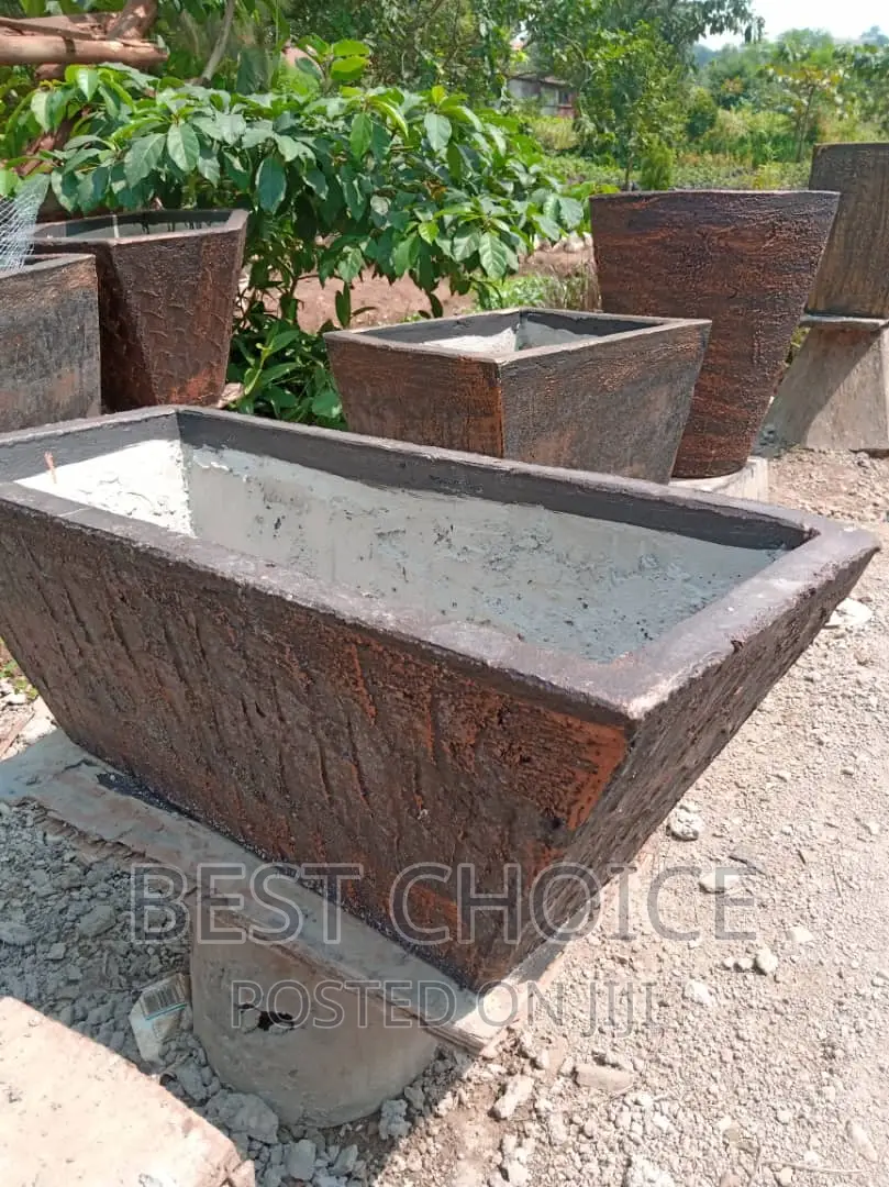 Introducing Our Sturdy and Stylish Concrete Flower Pots!