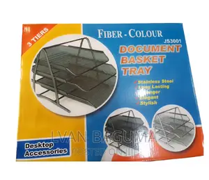 3 Tier Fibre Color Document Basket Tray / Rack