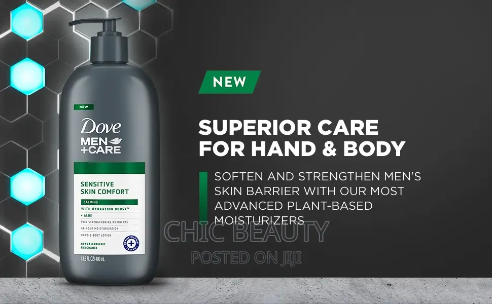 Dove, Men+Care, Sensitive Skin Comfort Hand and Body 400 Ml