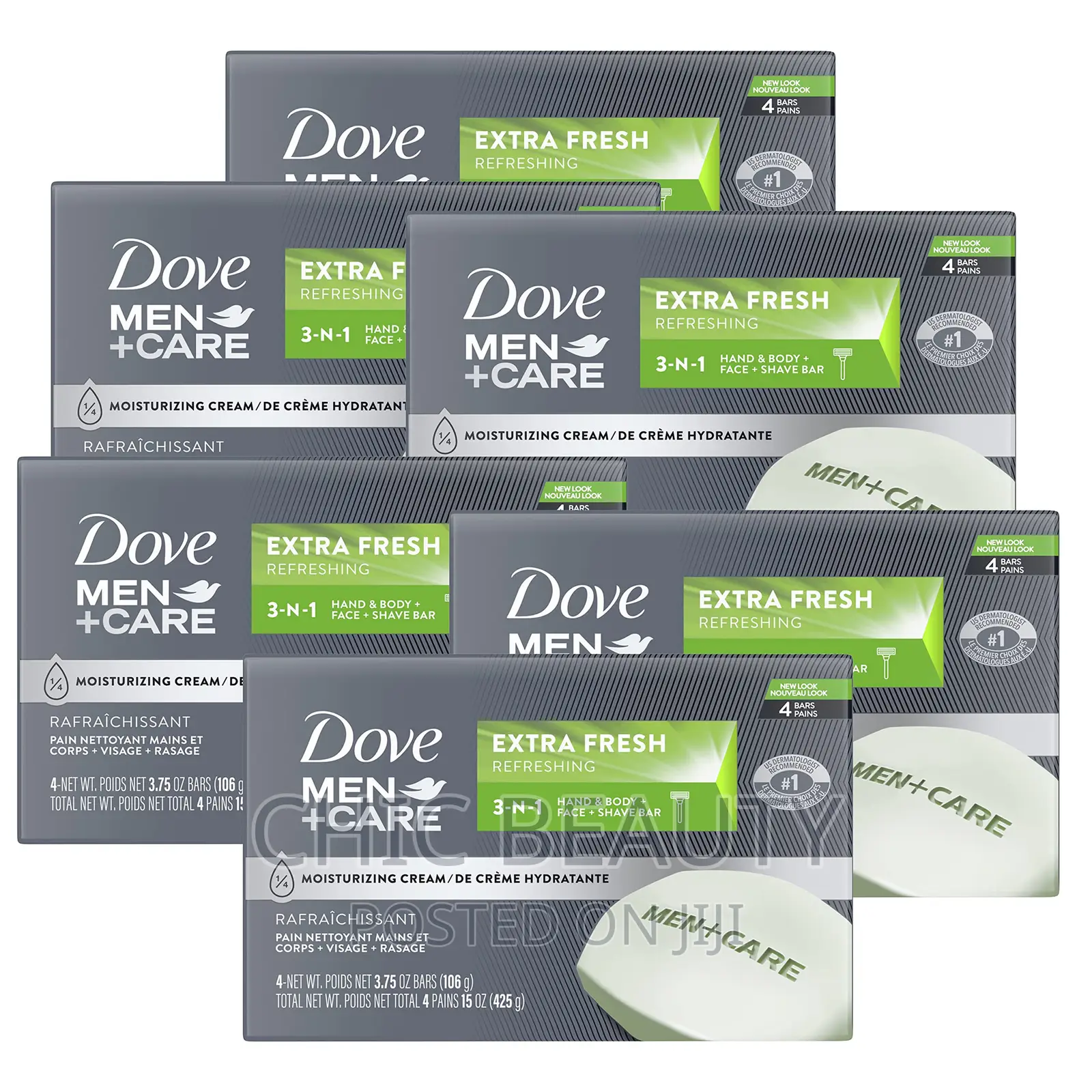 Dove, Men+Care, Body + Face Bar, Extra Fresh, Bar (106g)
