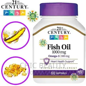 21st Century, Fish Oil 1000mg, Omega 300mg, 60 Softgels