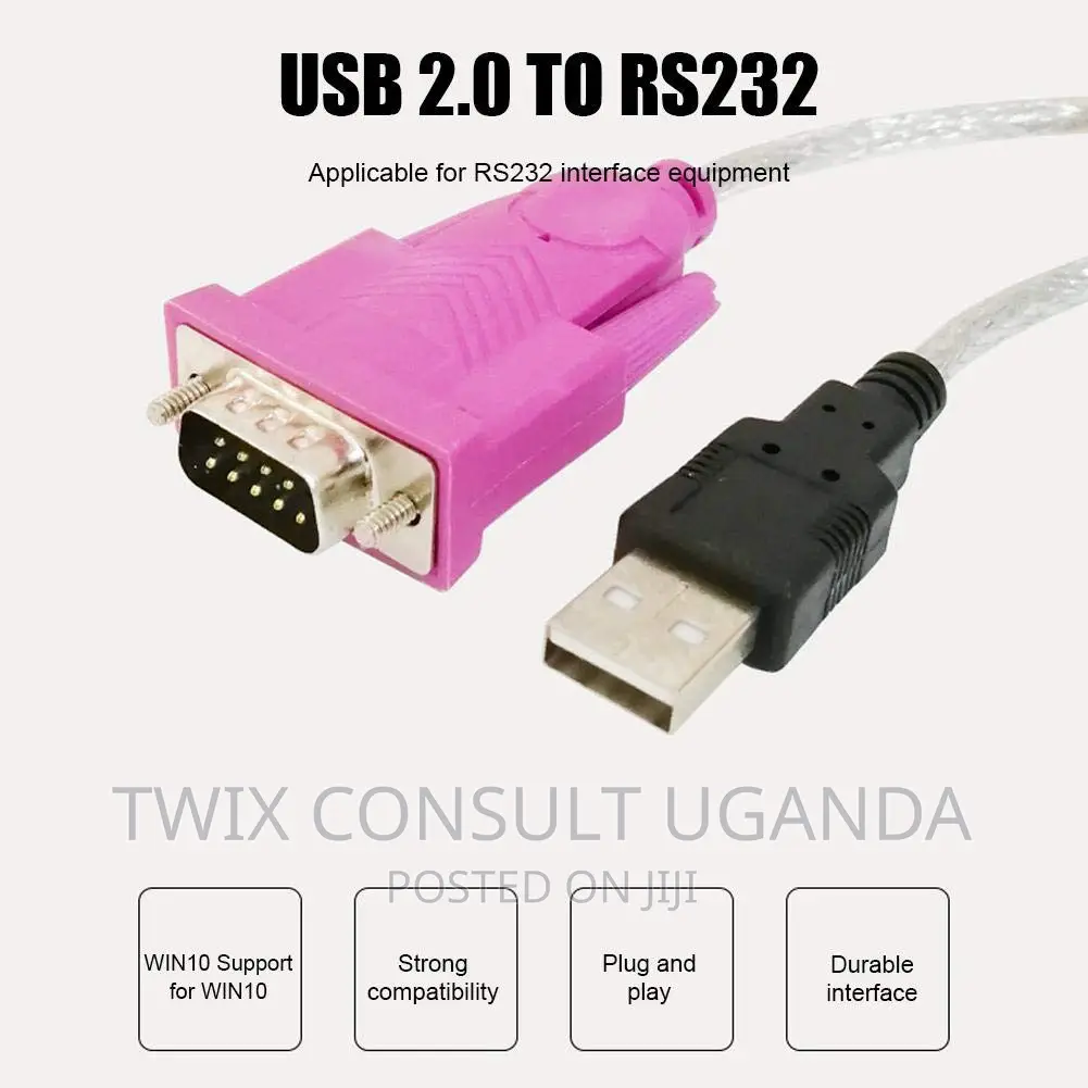 USB to RS232 Serial Port 9 PIN DB9 COM Cable
