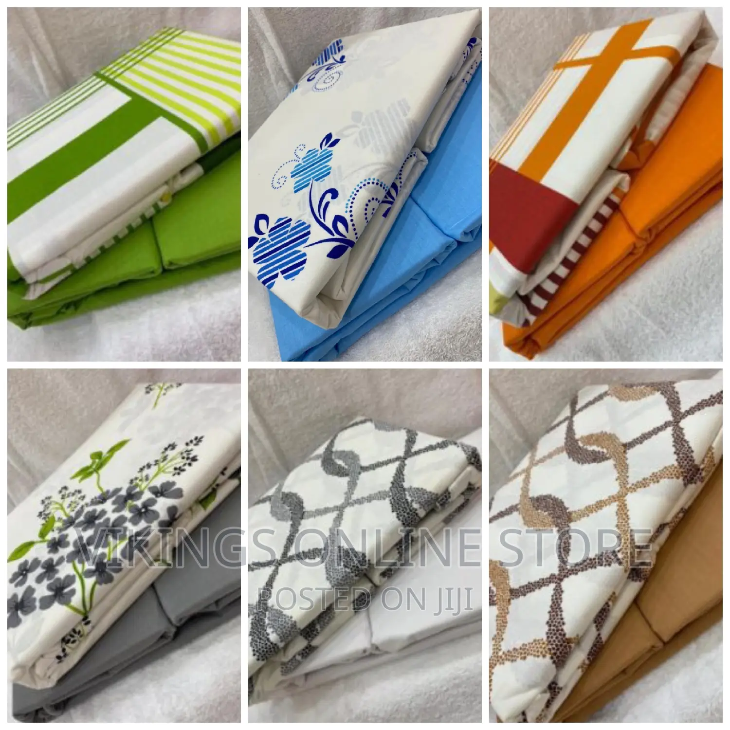 6*6 Bedsheets With Pillowcases-Multicolor