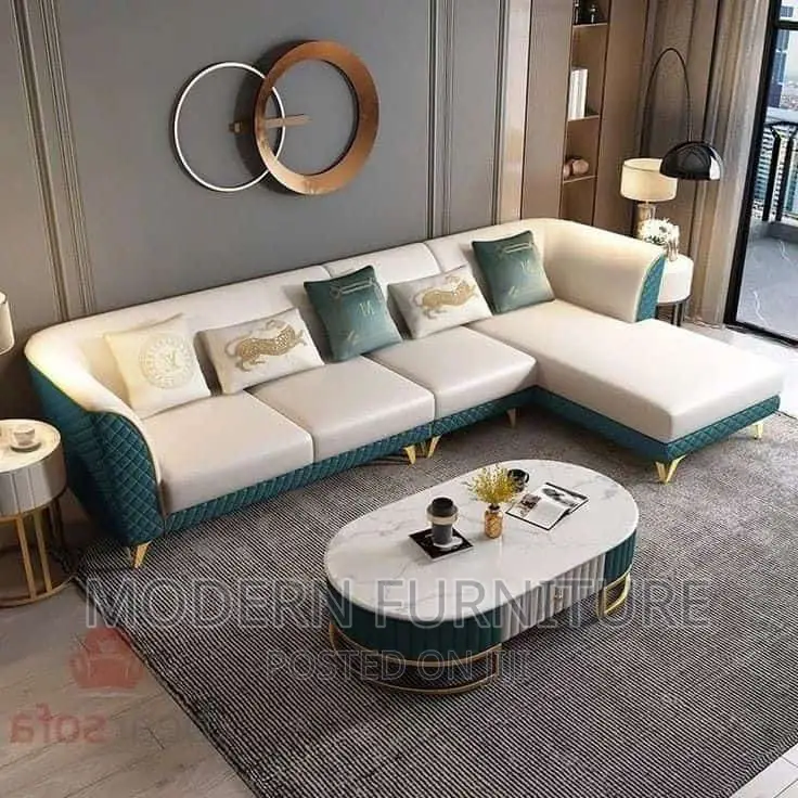 Leather L Sofa of 6 Seaters Order With Us On