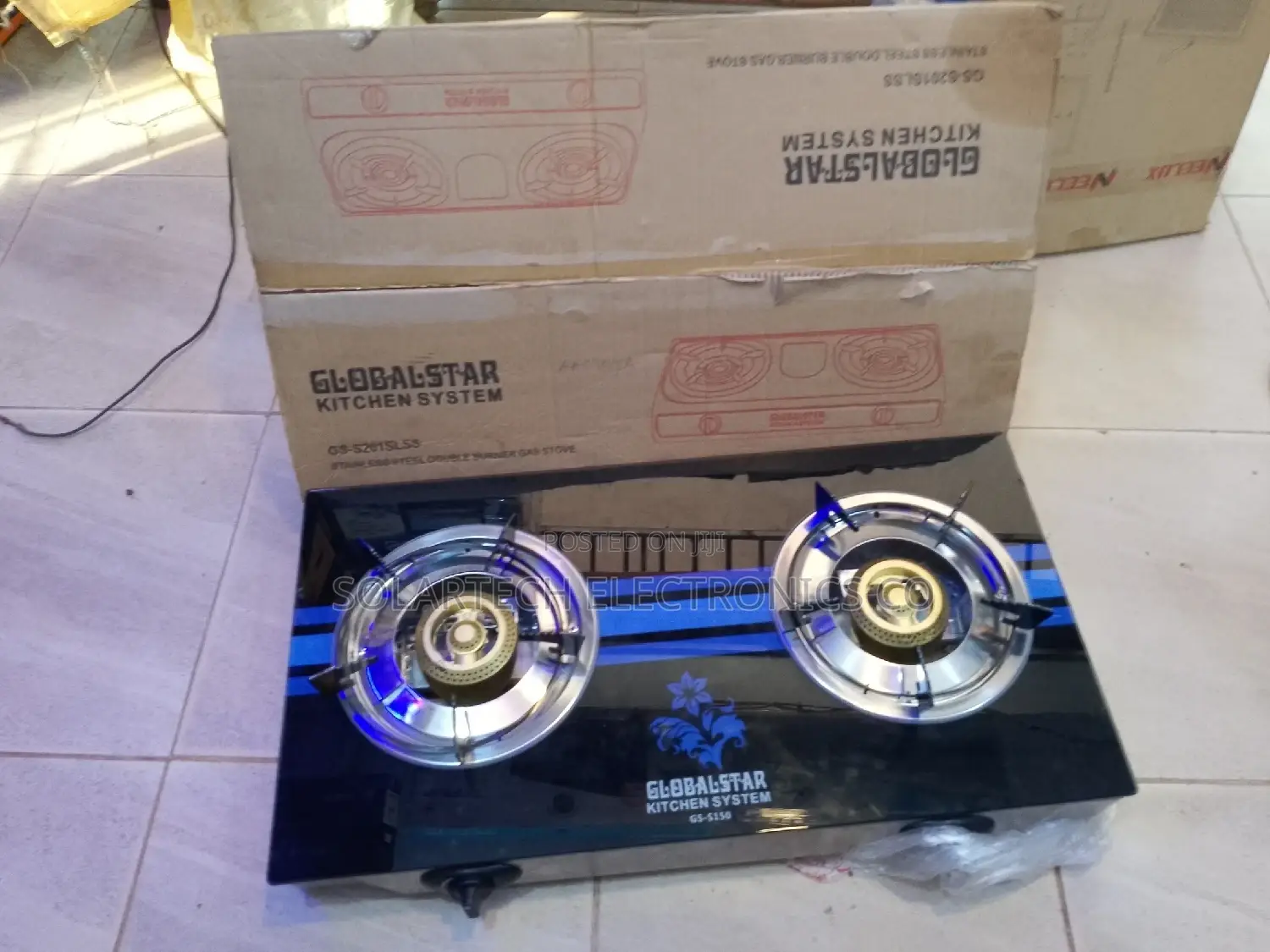 Two Burner Glass Gas Plate