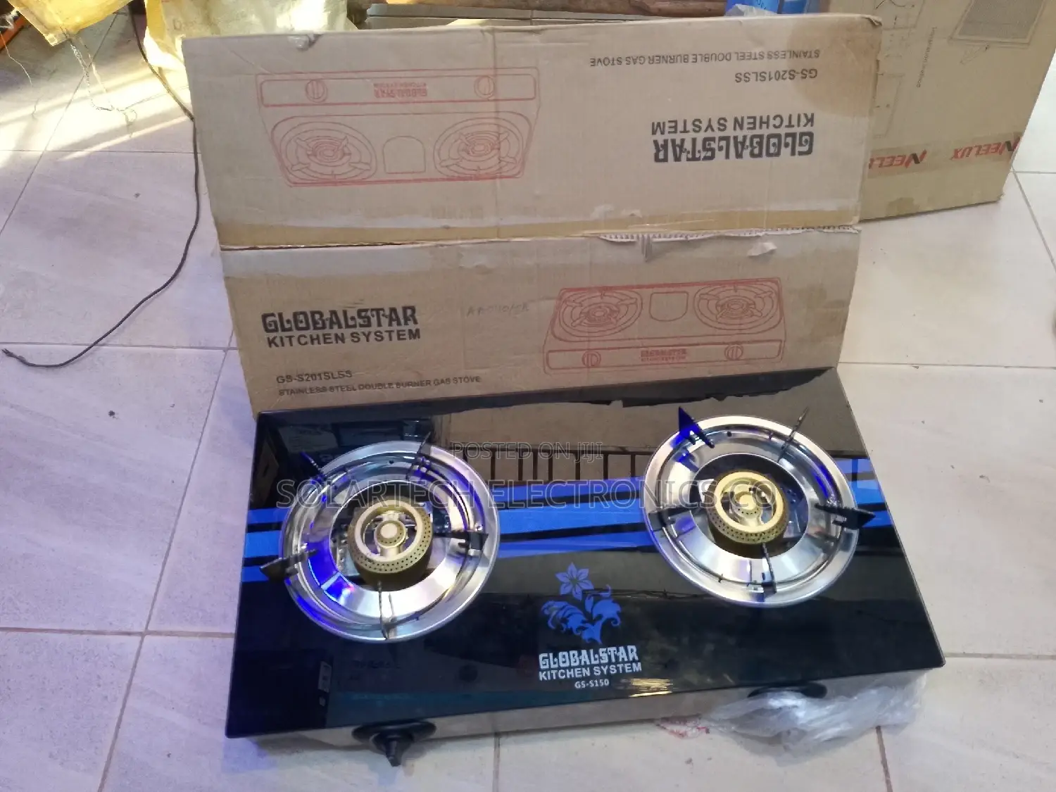 Two Burner Glass Gas Plate