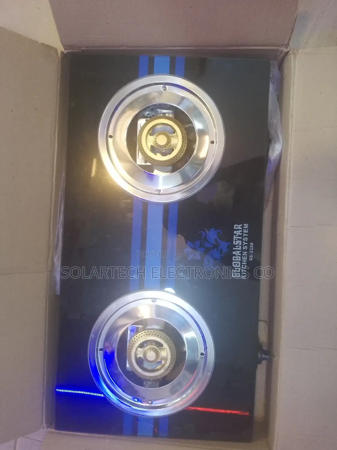 Two Burner Glass Gas Plate