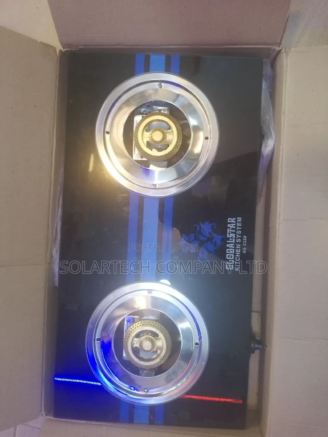 Two Burner Glass Gas Plate