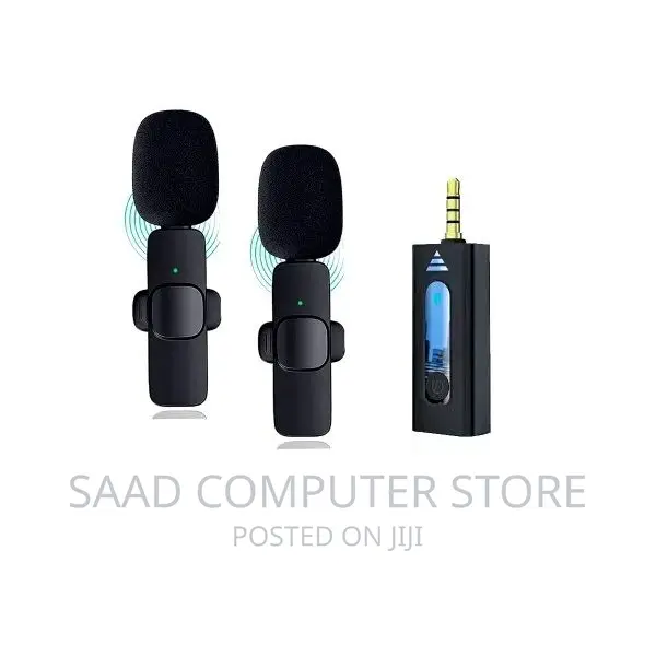 Dual Wireless Mic for Smartphones Laptop Desktop iPhone
