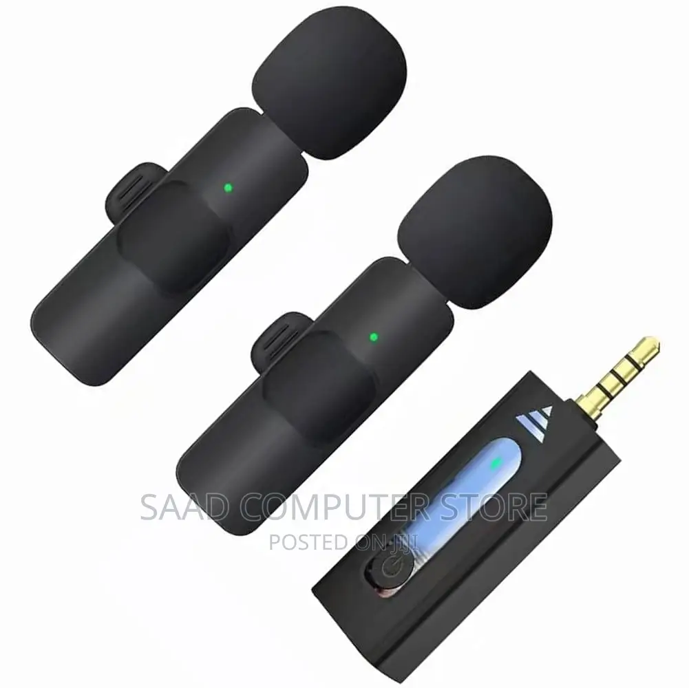 Dual Wireless Mic for Smartphones Laptop Desktop iPhone