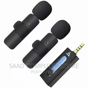 Dual Wireless Mic for Smartphones Laptop Desktop iPhone