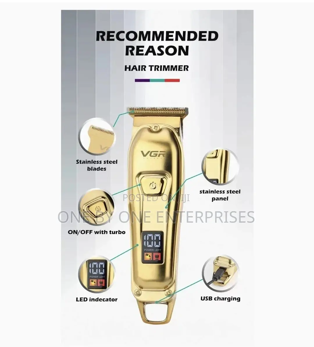 VGR Rechargeable Cordless Hair and Beard Trimmer