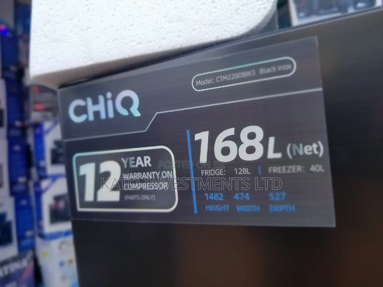Chiq 220 Litres Double Door Fridge