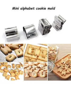 24 Pieces Alphabet Cookies Press/Cutter/Molds