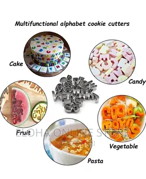 24 Pieces Alphabet Cookies Press/Cutter/Molds