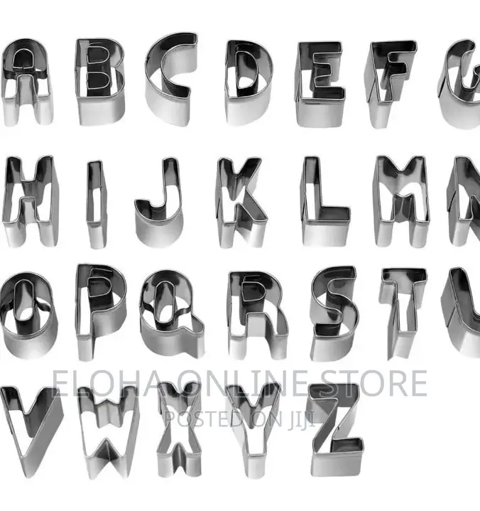 24 Pieces Alphabet Cookies Press/Cutter/Molds