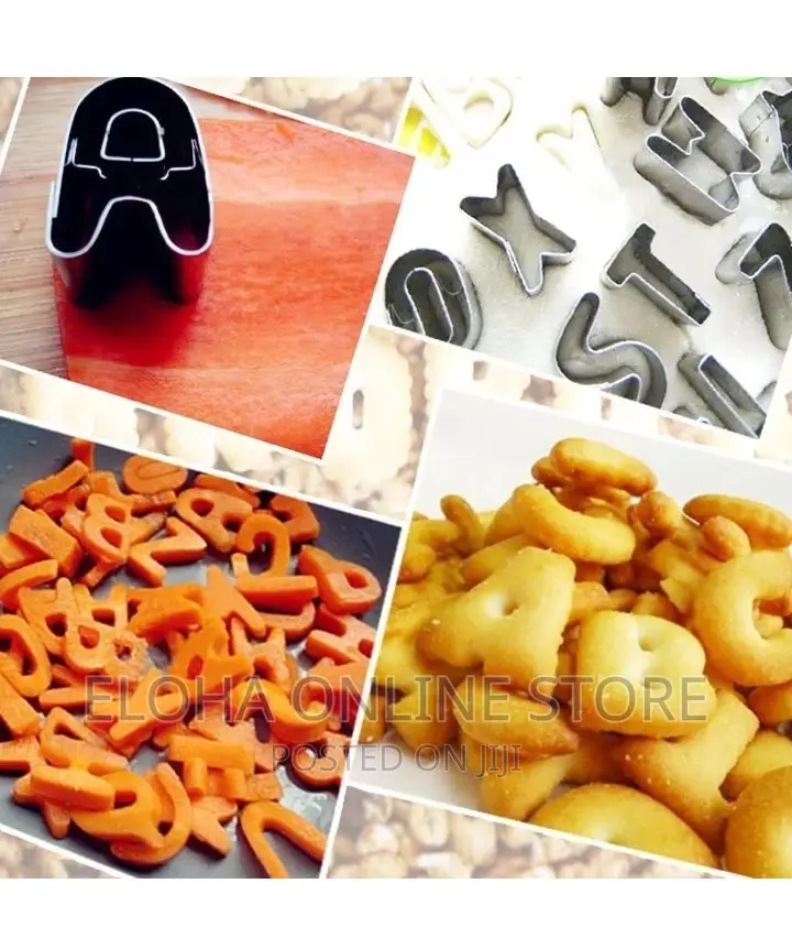 24 Pieces Alphabet Cookies Press/Cutter/Molds