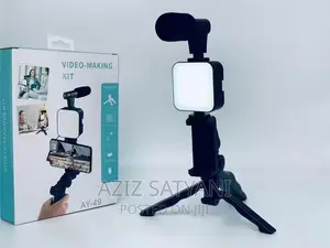 AY-49 Video Maker Kit +Mic+Tripod+Holder/Ring Light