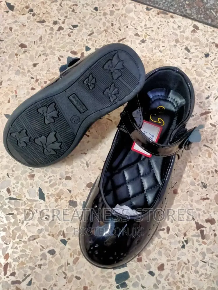 Girl's Black School Shoes