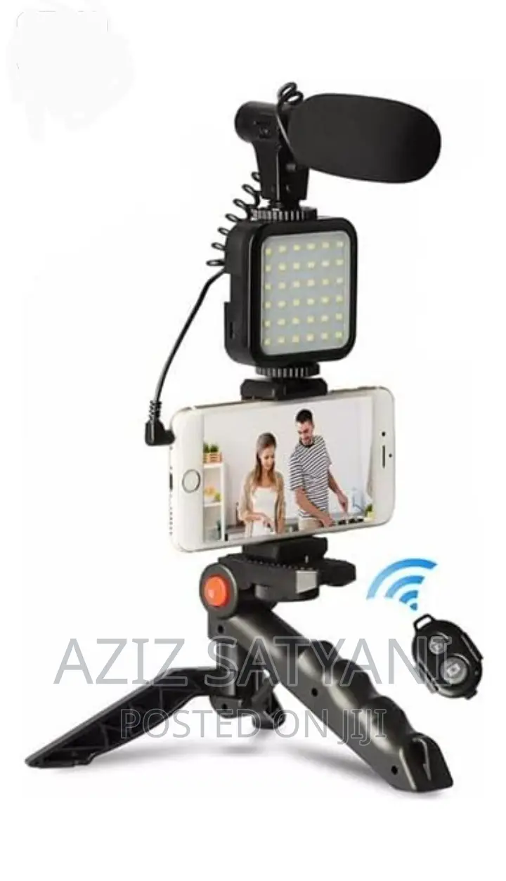 AY-49 Video Maker Kit +Mic+Tripod+Holder/Ring Light
