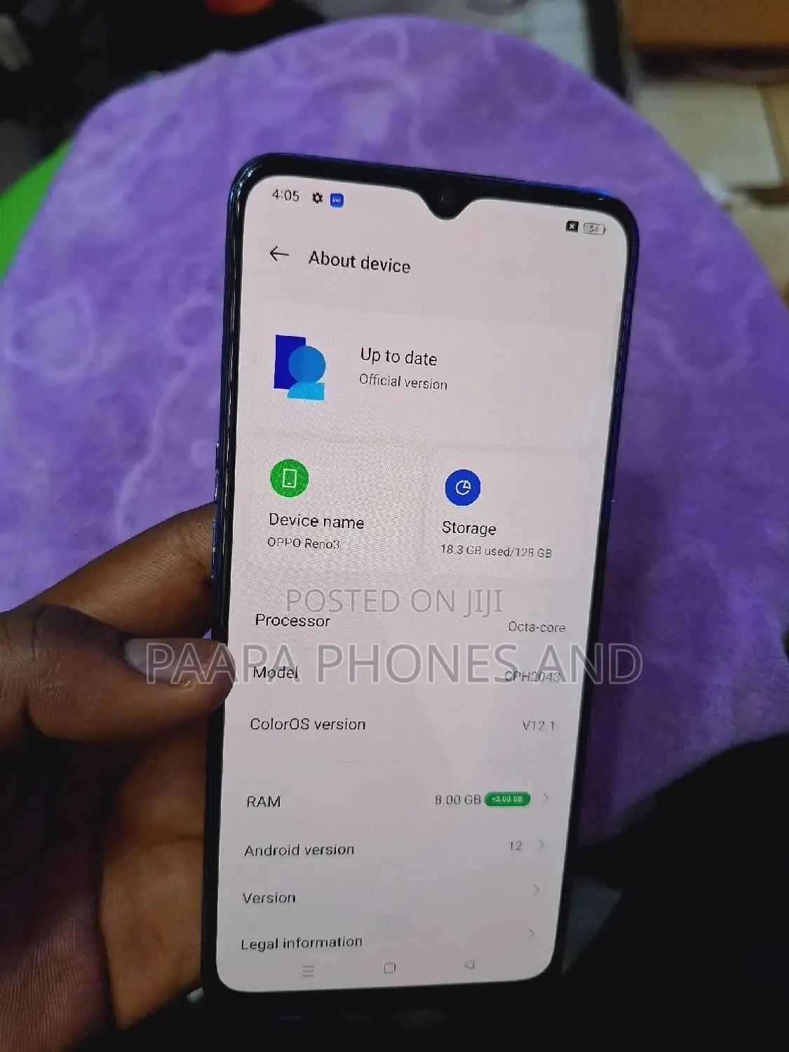 Oppo Reno 3 128 GB Blue