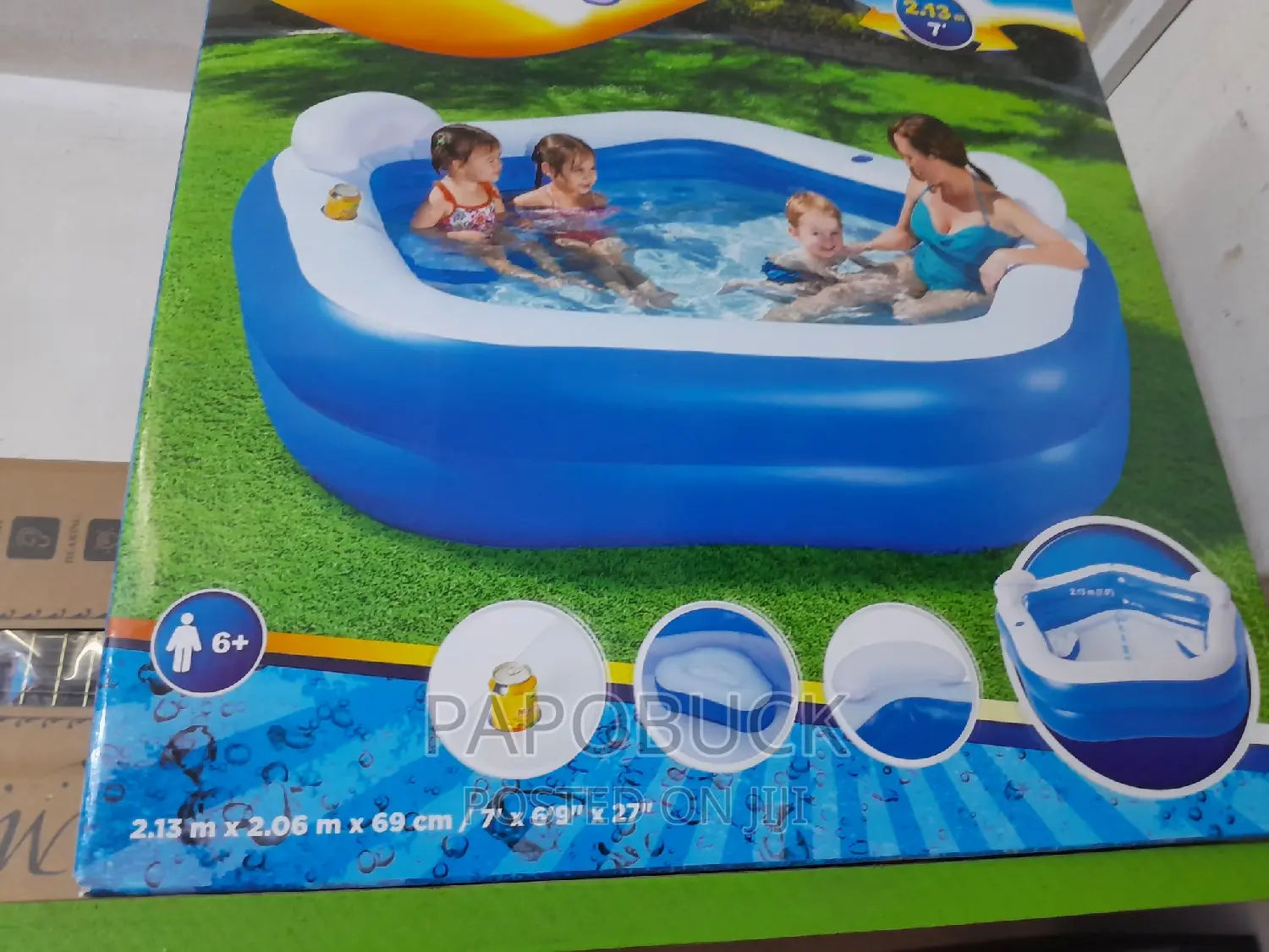Bestway Family Pool Pentagonal 2-Rings, 213x207x69cm