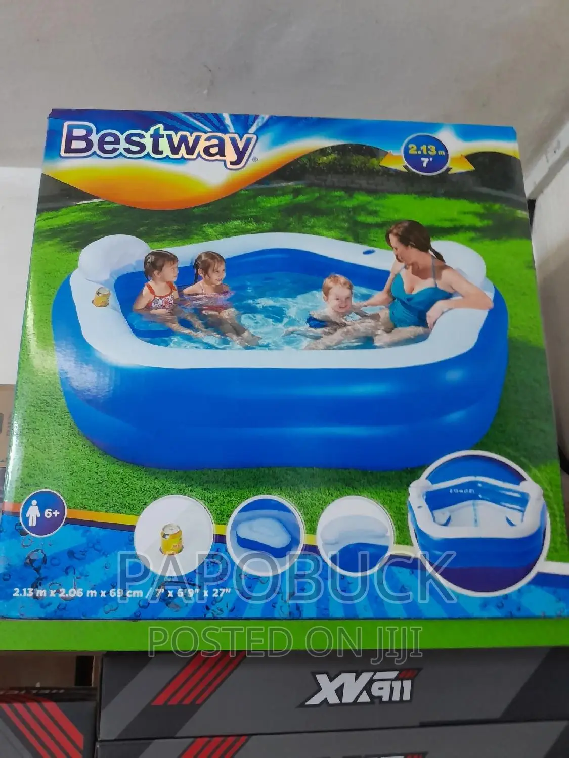 Bestway Family Pool Pentagonal 2-Rings, 213x207x69cm