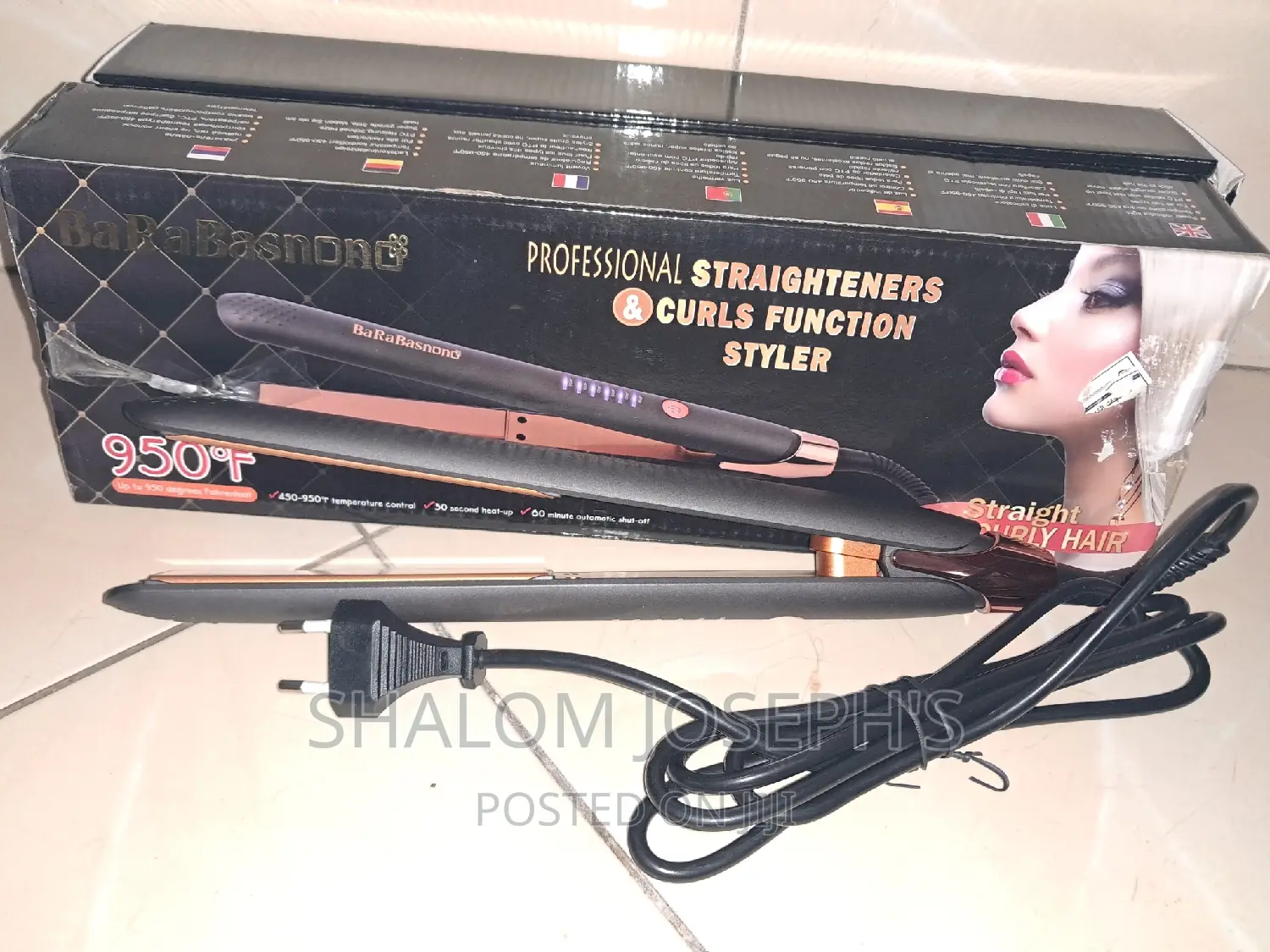 Professional Straighteners Curls Function Styler.