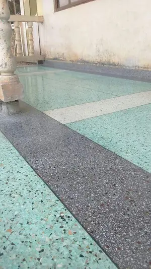 Terrazzo Green Black and White Terrazo Floor