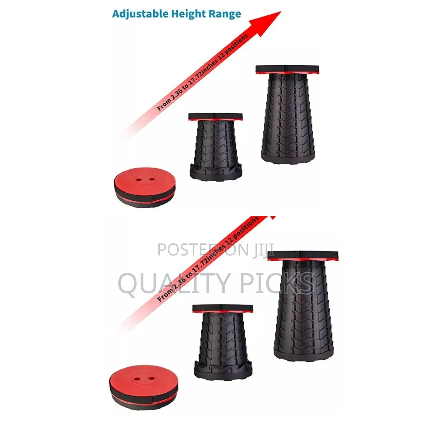 Adjustable Camping Stool