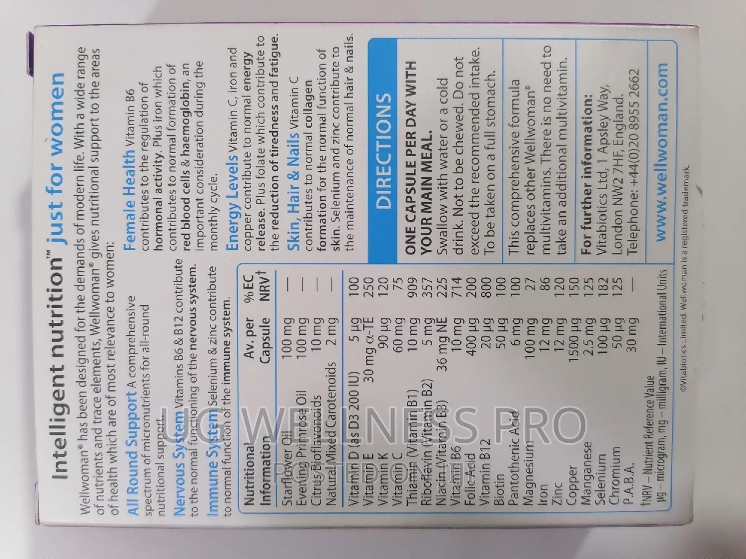 Wellwoman Original 30 Capsules Multivitamin for Women