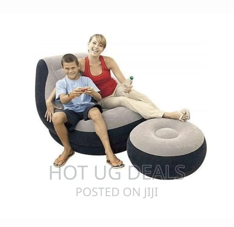 Intex Air Seat With A Footrest Stool Comes With A Pump-black