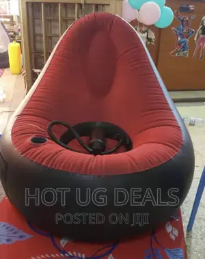 Intex Air Pump Seat With Footrest Stool - Red
