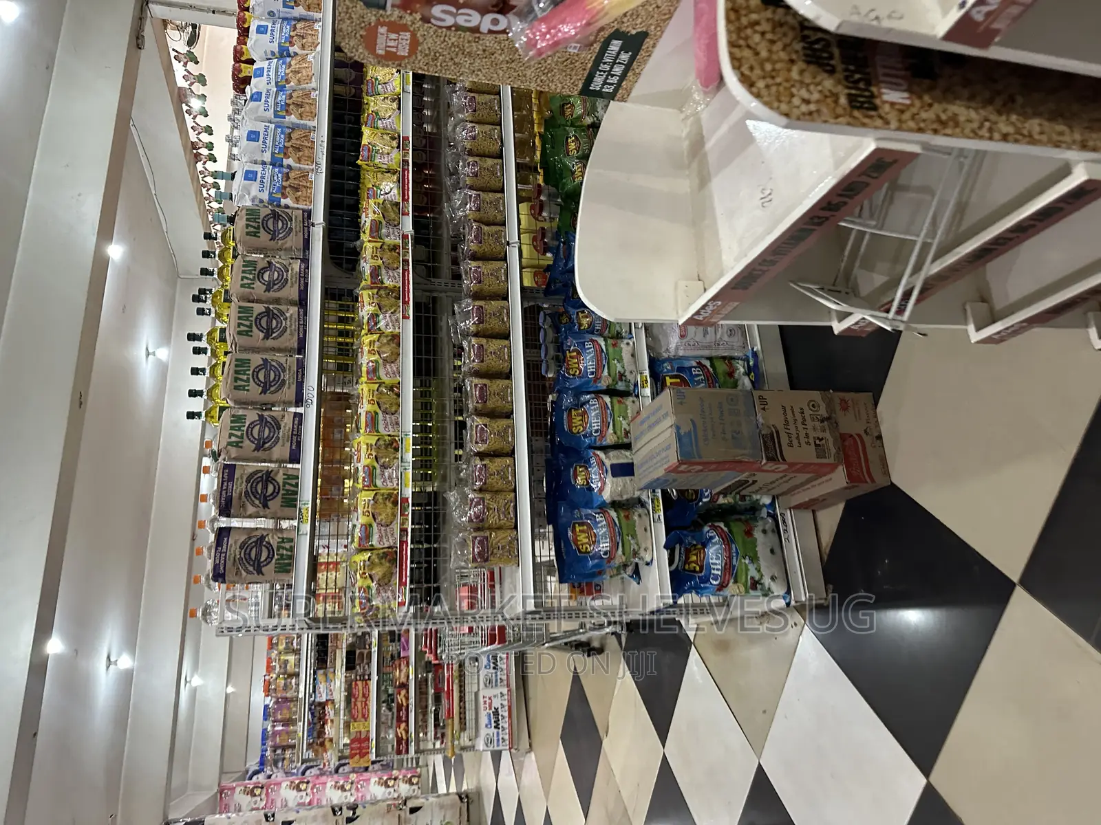 Supermarket Shelves Used With Net Back in Middle on Sale at 1m
