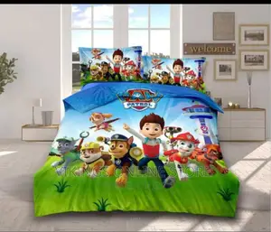 3pc Children’S Duvet With Bedsheet ,One Cartoon Pillowcase