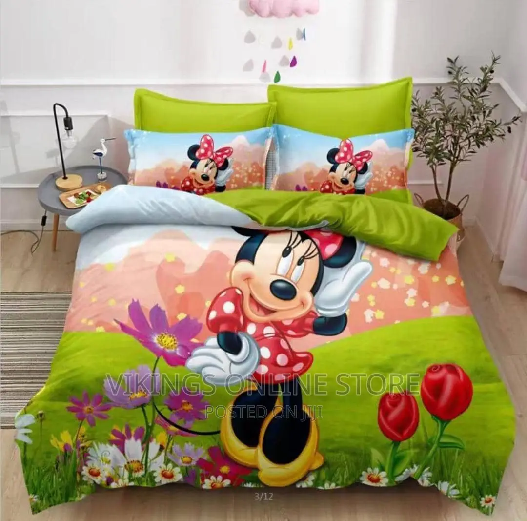 3pc Children’S Duvet With Bedsheet ,One Cartoon Pillowcase
