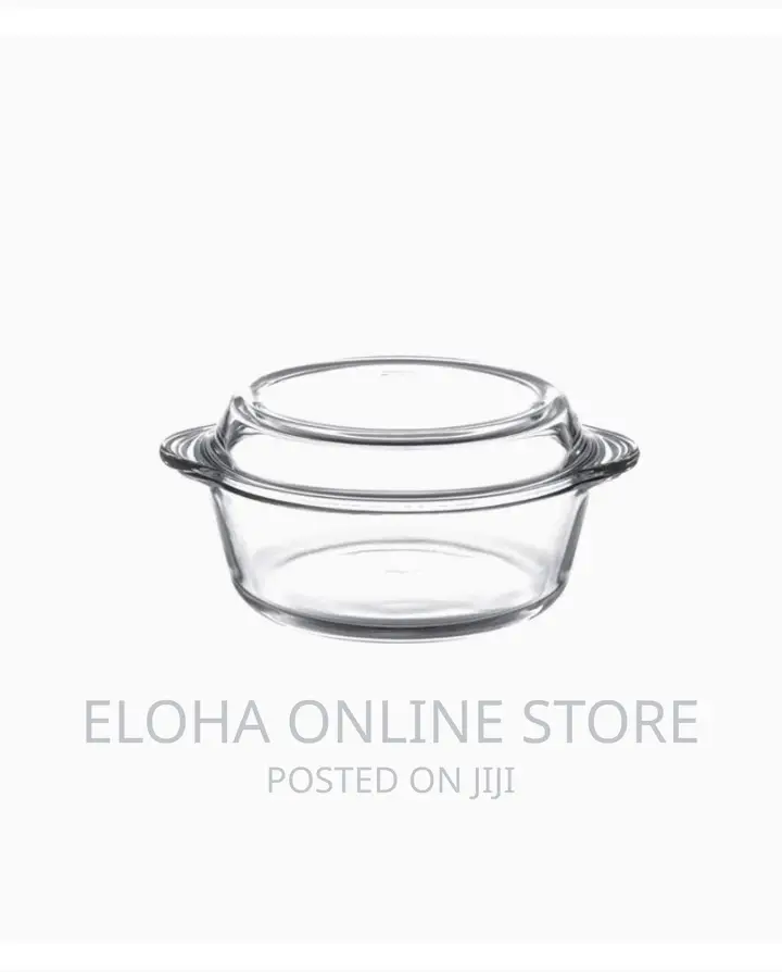 Round Shape Glass Cooking Pot/Casserole