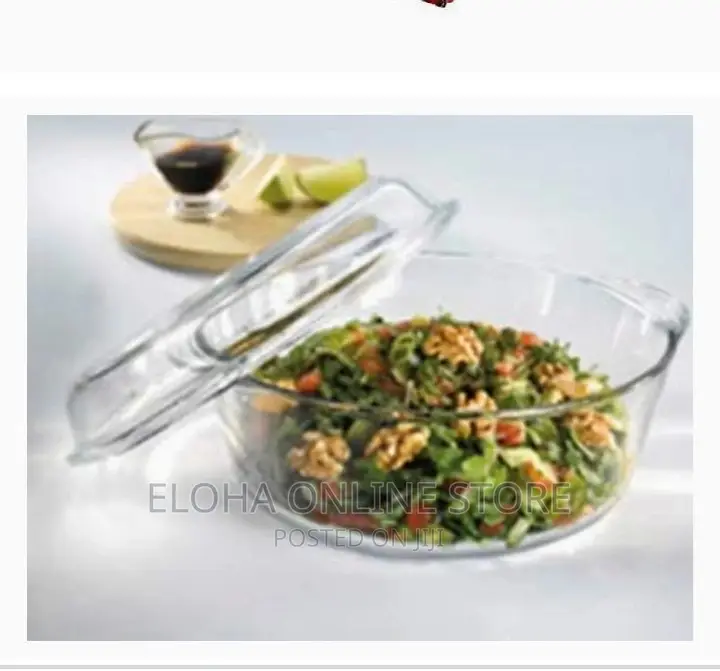 Round Shape Glass Cooking Pot/Casserole