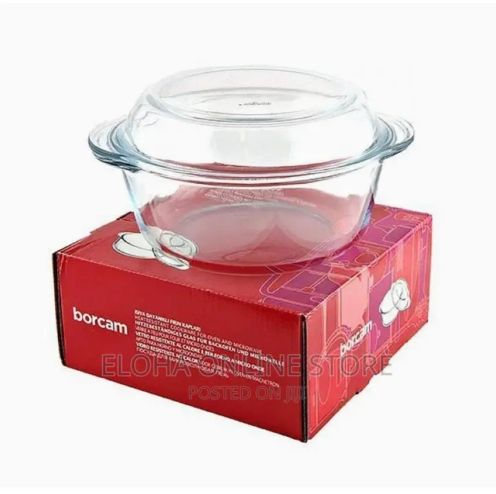 Round Shape Glass Cooking Pot/Casserole