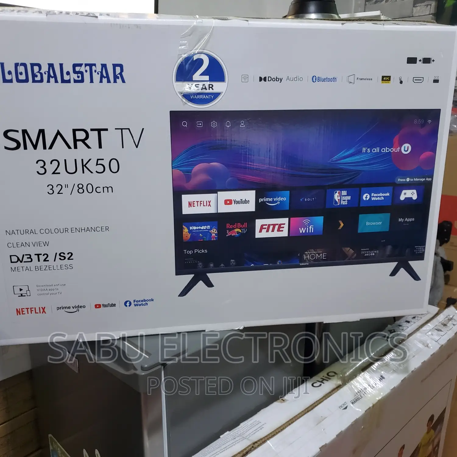 Smart TV Bluetooth 32 Inch Framelesss With Inbuilt Decoder