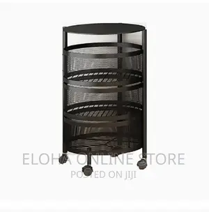 3600 Rotating Vegetable Fruit Shelf With Wheels