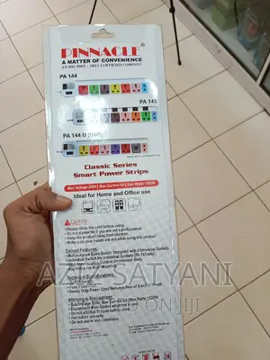 Pinacle Power Strip With 6 Univ 3 Pin With One 2 Pin Socket