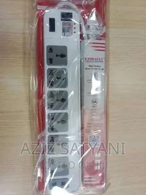 Pinacle Power Strip With 6 Univ 3 Pin With One 2 Pin Socket