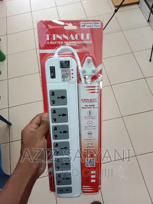 Pinacle Power Strip With 6 Univ 3 Pin With One 2 Pin Socket