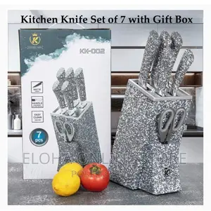 Marble Kitchen Knife Set of 7 Pieces