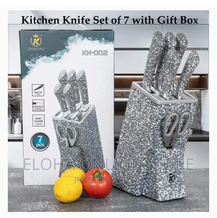 Marble Kitchen Knife Set of 7 Pieces