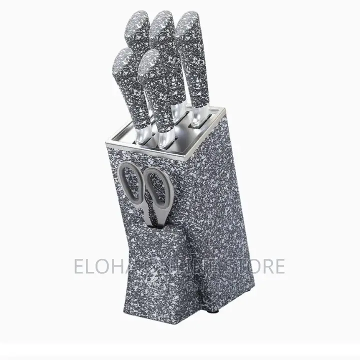 Marble Kitchen Knife Set of 7 Pieces