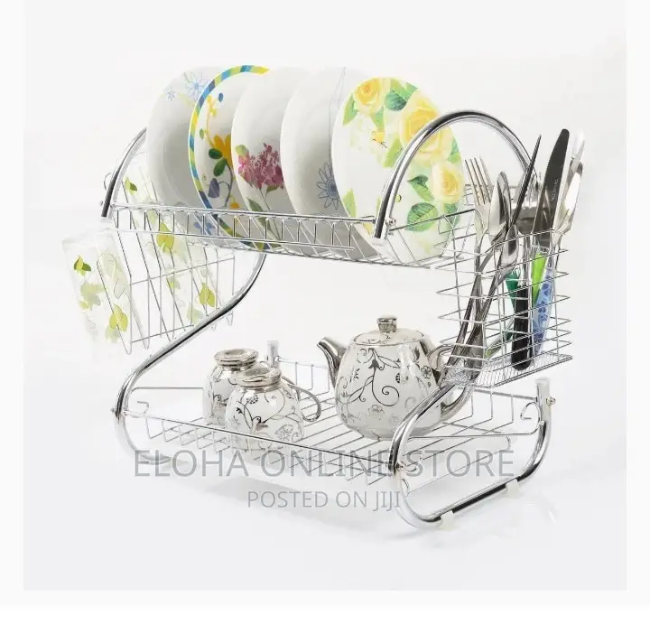 2 - Tier Kitchen Untesils Drying Rack , Holder and Organizer