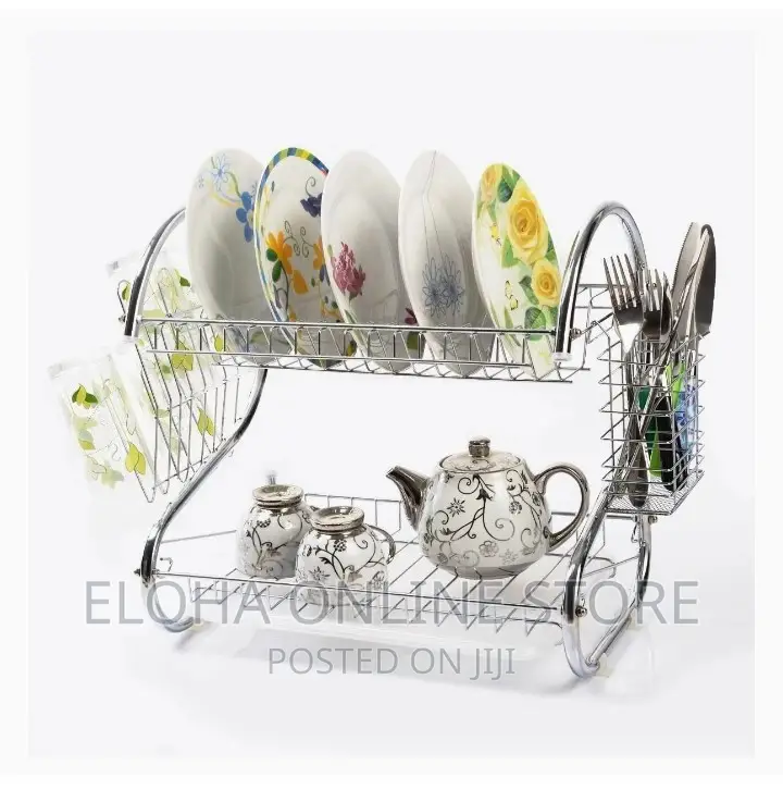 2 - Tier Kitchen Untesils Drying Rack , Holder and Organizer